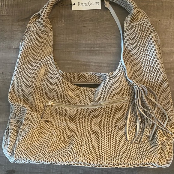 Vintage: Beautiful Maxine Couture Mamba Gold/Tan Hobo! - Picture 2 of 3